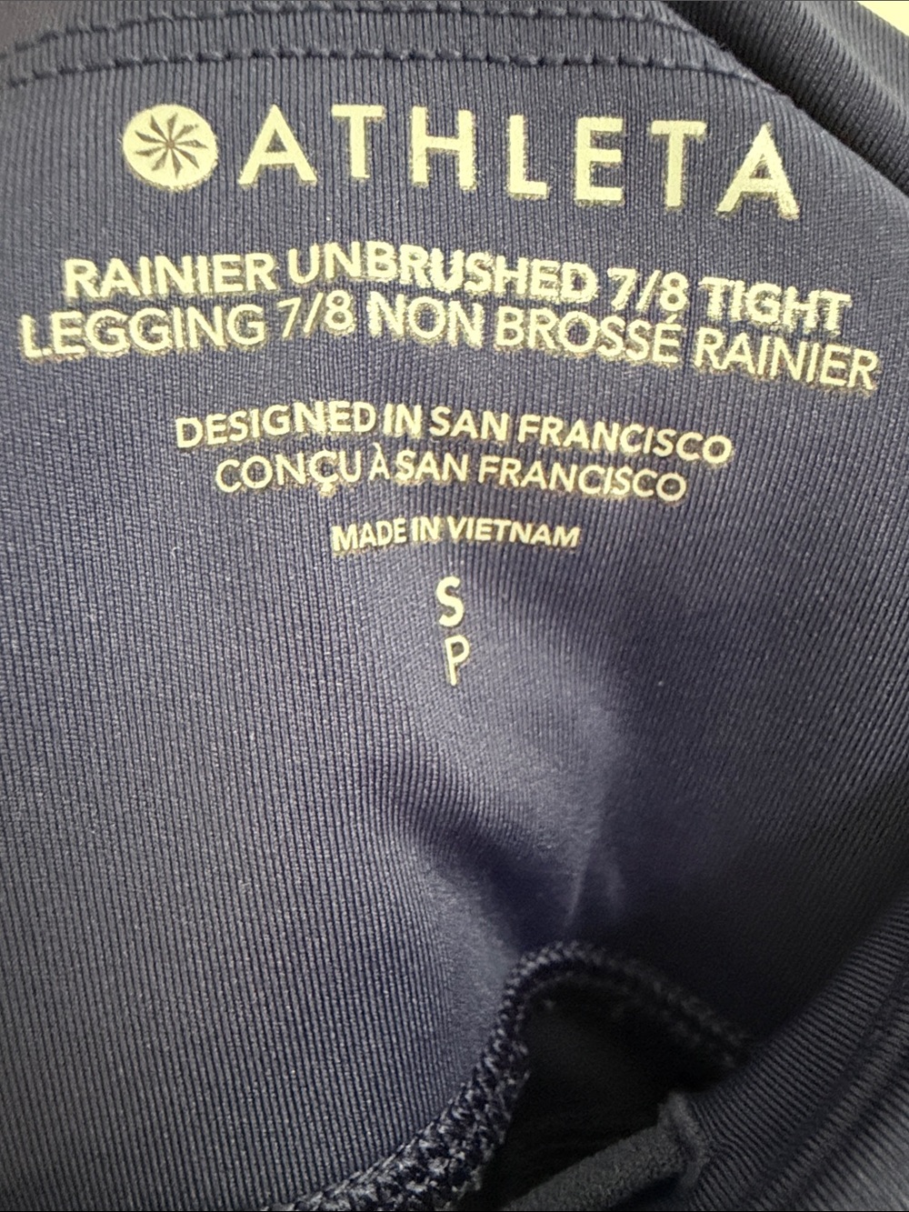 Athleta Navy Unbrushed Ranier Leggings - Picture 2 of 3